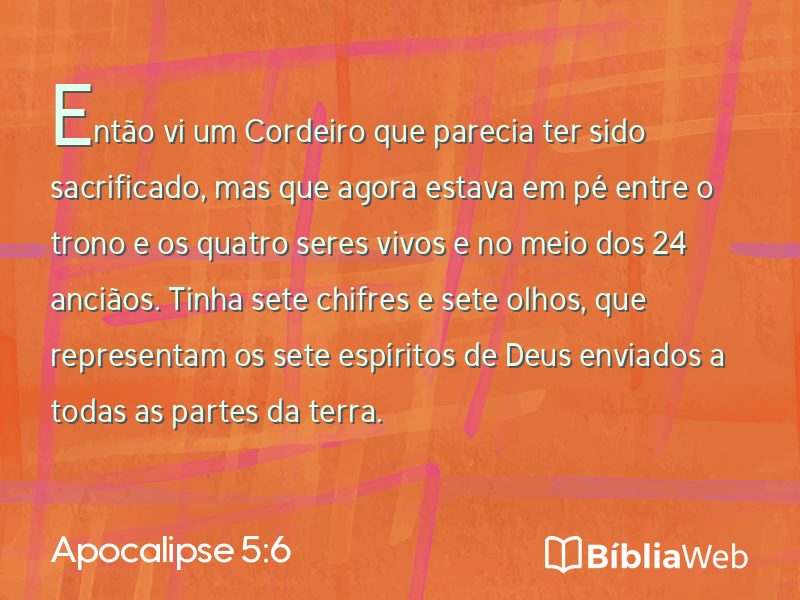 Apocalipse 5:6 em imagem para compartilhar