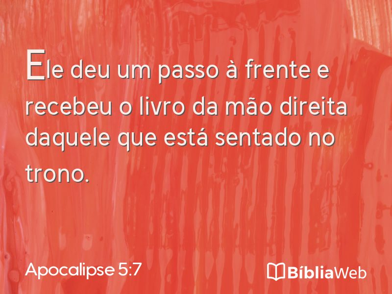 Apocalipse 5:7 em imagem para compartilhar