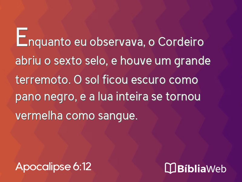 Apocalipse 6:12 em imagem para compartilhar
