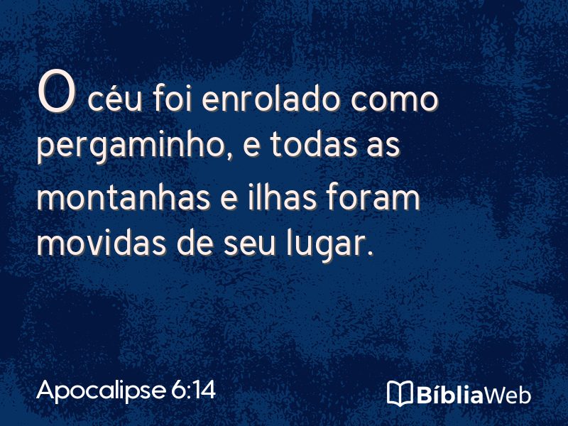 Apocalipse 6:14 em imagem para compartilhar