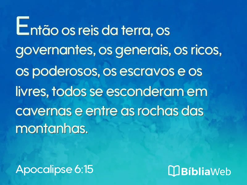 Apocalipse 6:15 em imagem para compartilhar