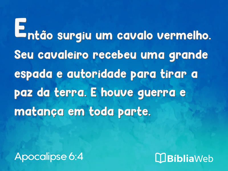 Apocalipse 6:4 em imagem para compartilhar