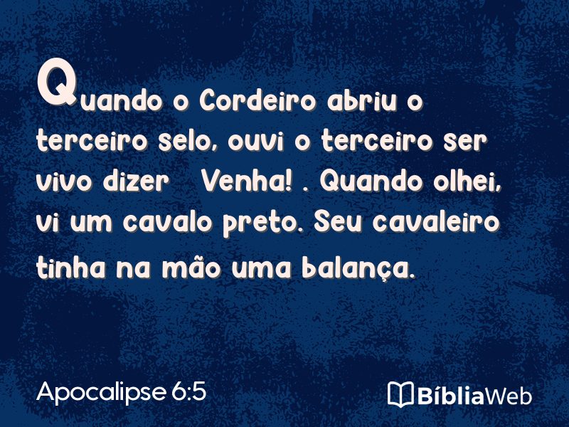 Apocalipse 6:5 em imagem para compartilhar