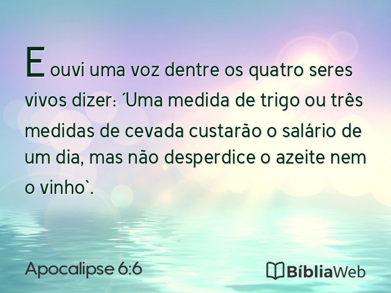 Apocalipse 6:6 em imagem para compartilhar