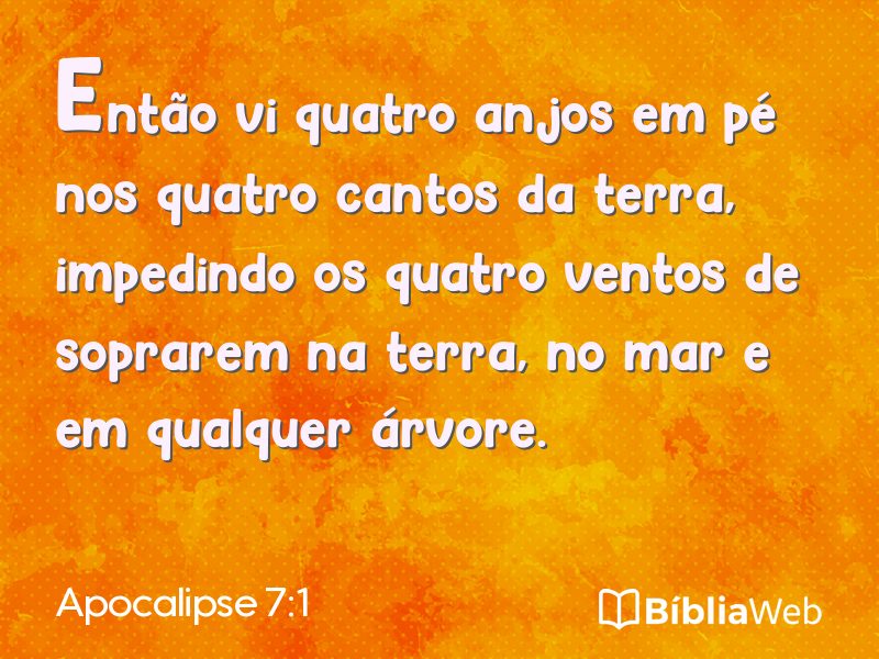 Apocalipse 7:1 em imagem para compartilhar