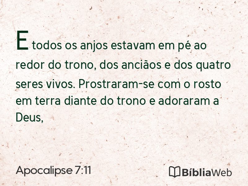 Apocalipse 7:11 em imagem para compartilhar