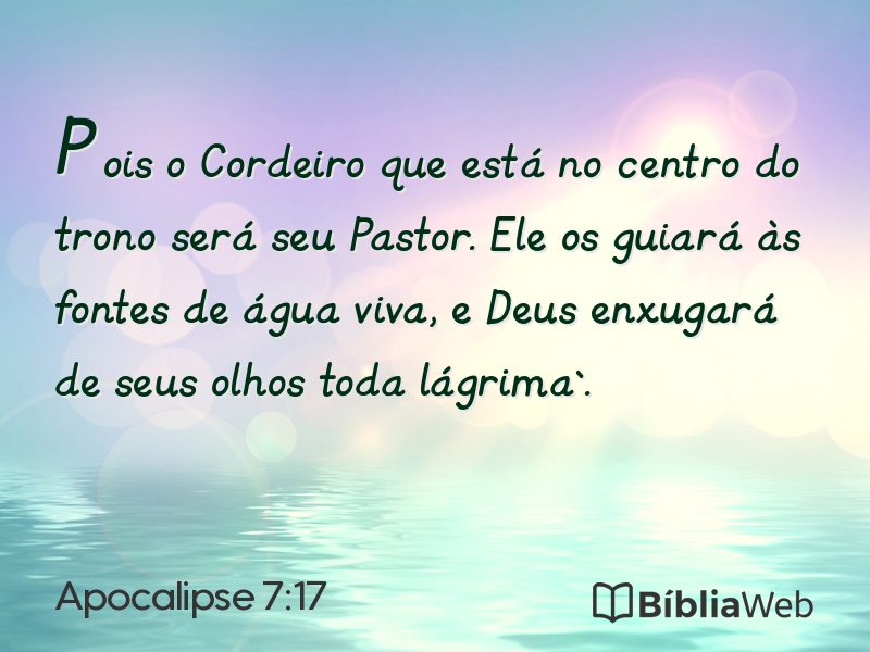 Apocalipse 7:17 em imagem para compartilhar