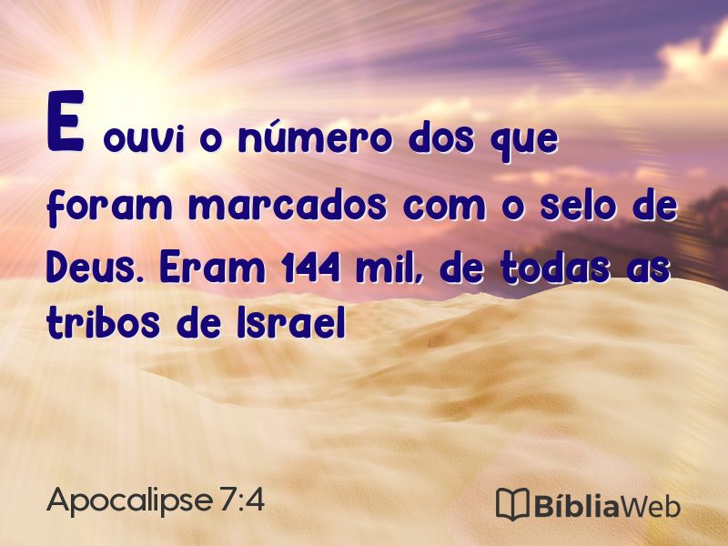 Apocalipse 7:4 em imagem para compartilhar