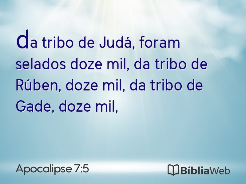 Apocalipse 7:5 em imagem para compartilhar