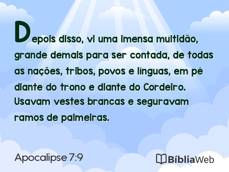 Apocalipse 7:9 em imagem para compartilhar