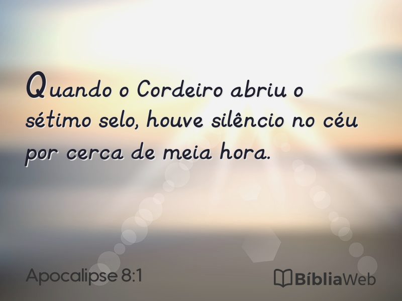 Apocalipse 8:1 em imagem para compartilhar