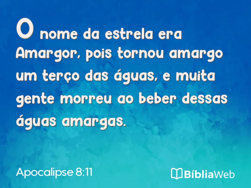 Apocalipse 8:11 em imagem para compartilhar