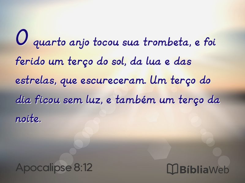 Apocalipse 8:12 em imagem para compartilhar