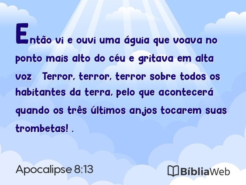 Apocalipse 8:13 em imagem para compartilhar