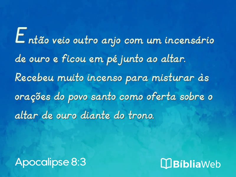 Apocalipse 8:3 em imagem para compartilhar