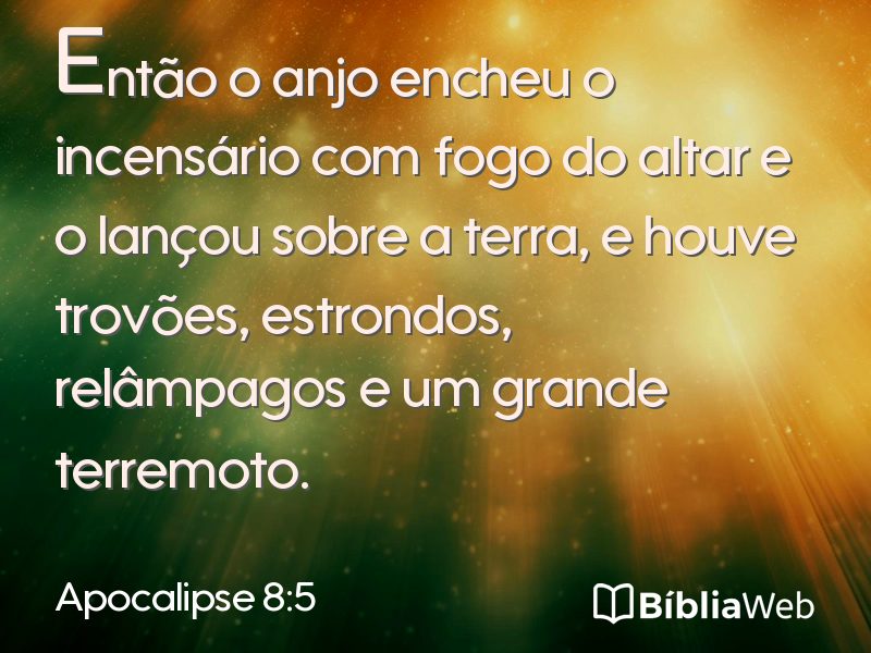 Apocalipse 8:5 em imagem para compartilhar