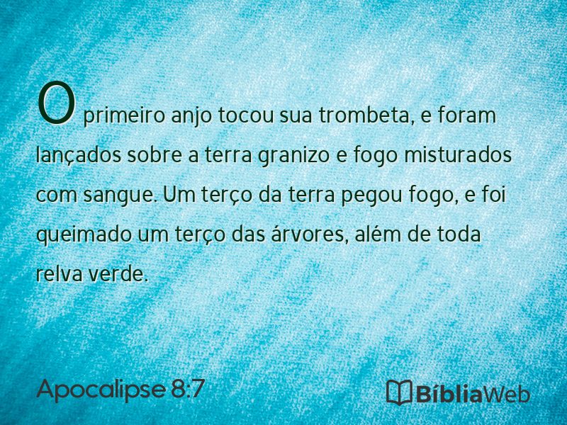 Apocalipse 8:7 em imagem para compartilhar