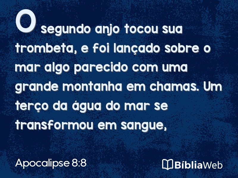 Apocalipse 8:8 em imagem para compartilhar