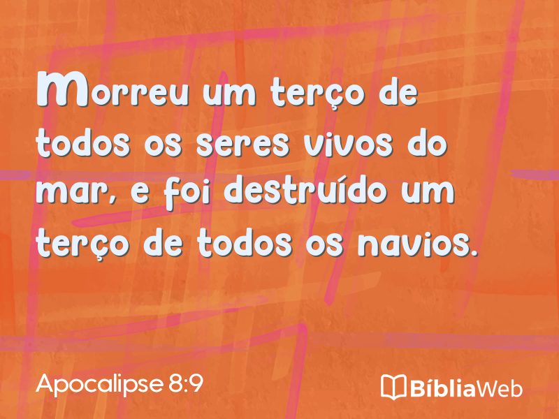 Apocalipse 8:9 em imagem para compartilhar