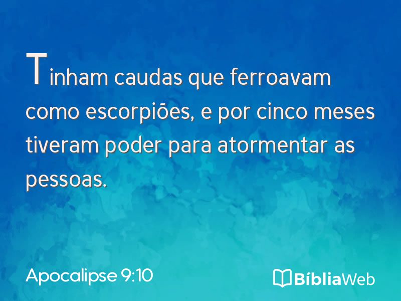 Apocalipse 9:10 em imagem para compartilhar