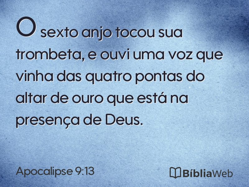 Apocalipse 9:13 em imagem para compartilhar