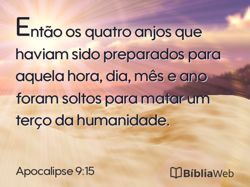 Apocalipse 9:15 em imagem para compartilhar