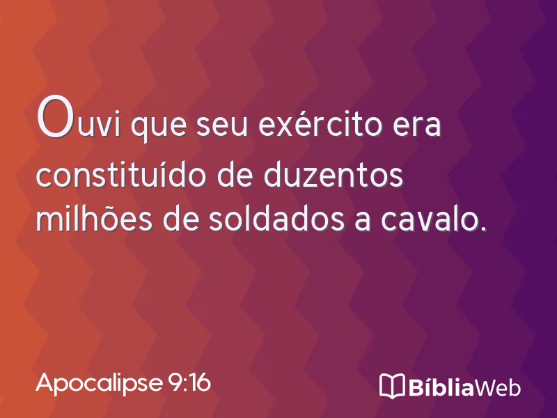 Apocalipse 9:16 em imagem para compartilhar