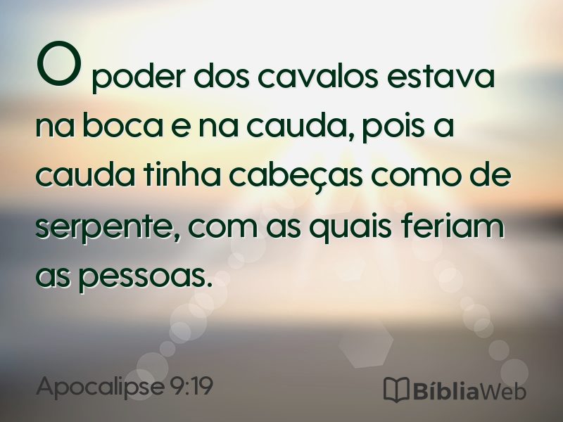 Apocalipse 9:19 em imagem para compartilhar