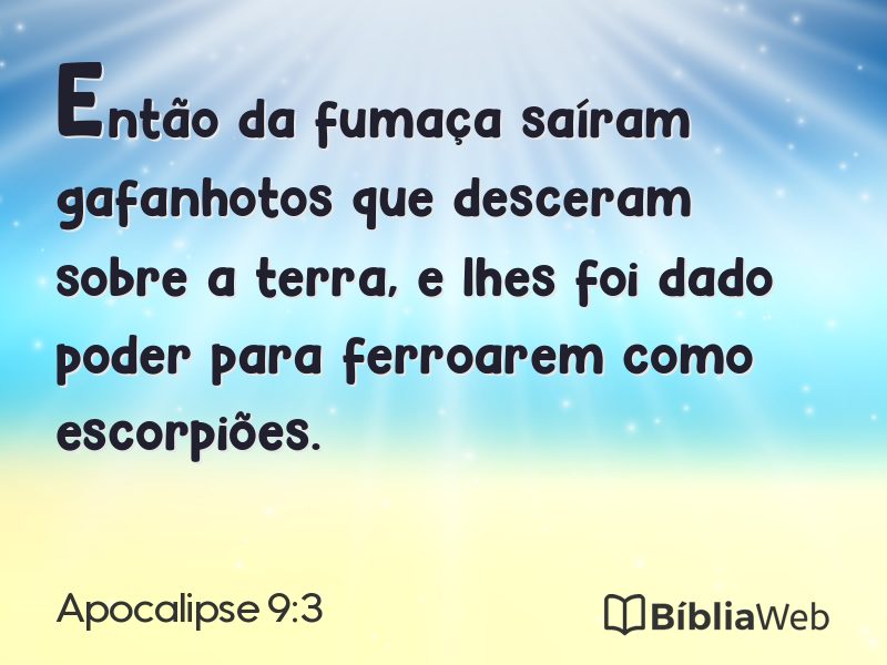 Apocalipse 9:3 em imagem para compartilhar