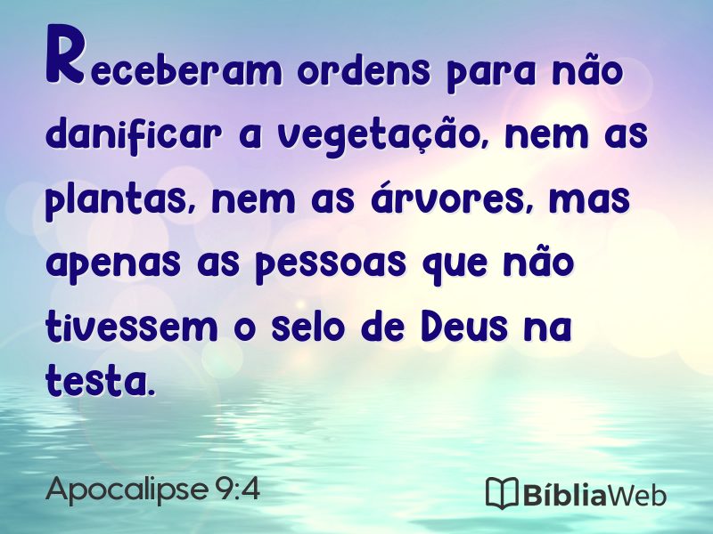 Apocalipse 9:4 em imagem para compartilhar