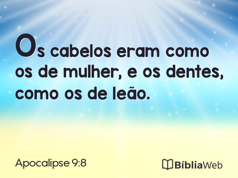 Apocalipse 9:8 em imagem para compartilhar
