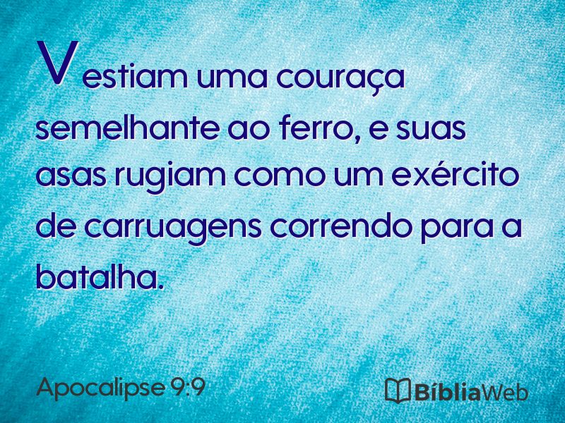 Apocalipse 9:9 em imagem para compartilhar