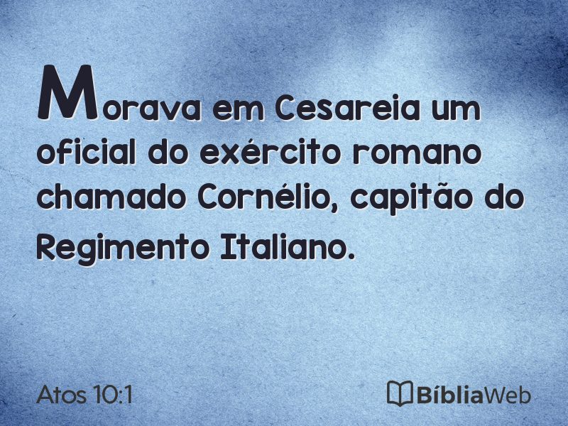 Atos 10:1 em imagem para compartilhar