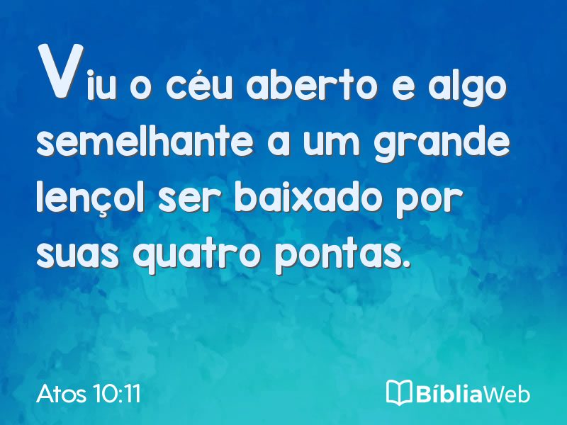 Atos 10:11 em imagem para compartilhar