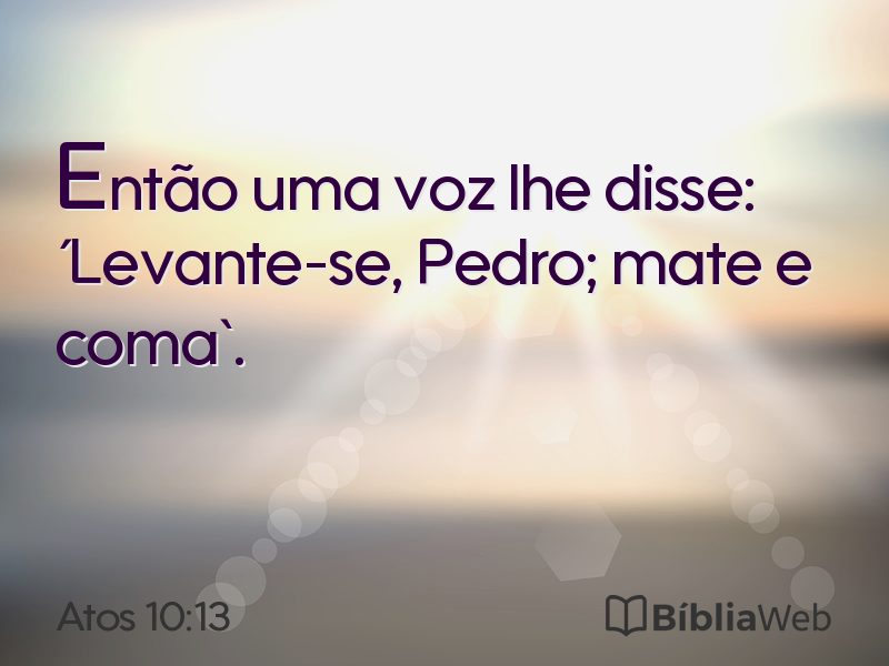 Atos 10:13 em imagem para compartilhar