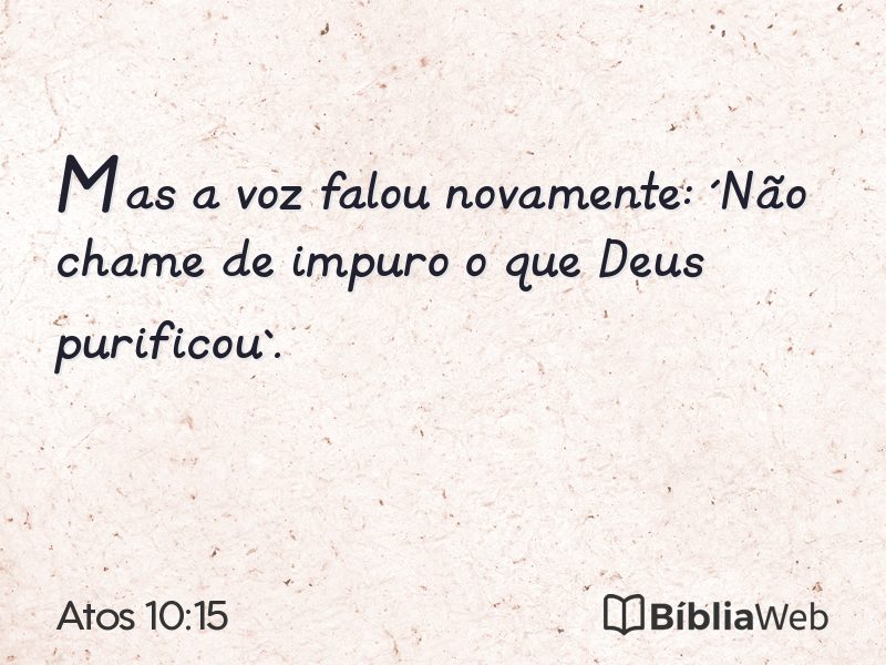 Atos 10:15 em imagem para compartilhar