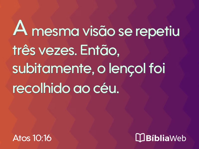 Atos 10:16 em imagem para compartilhar
