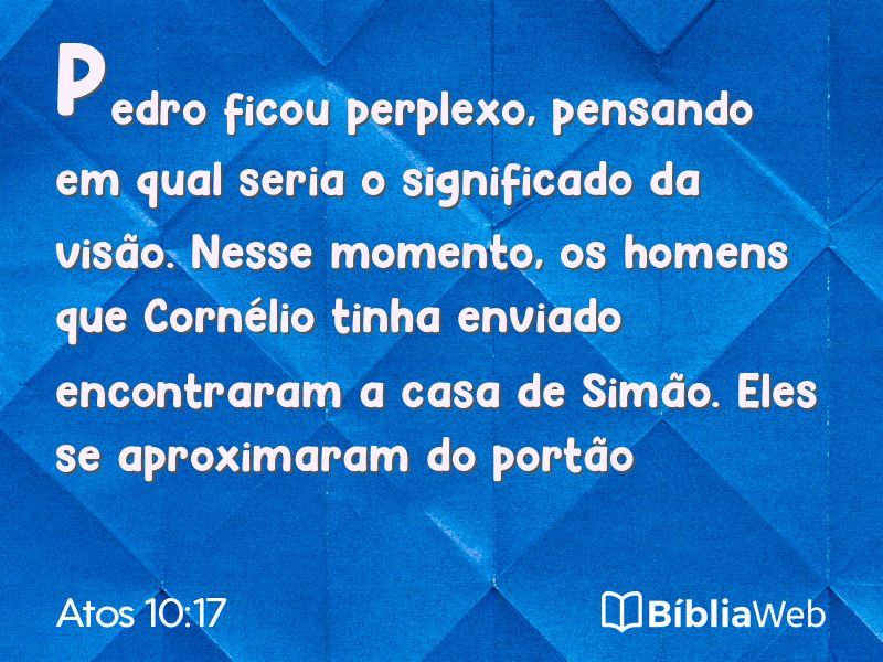Atos 10:17 em imagem para compartilhar