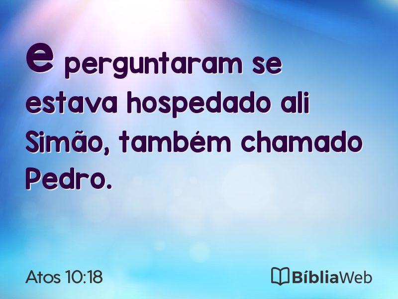 Atos 10:18 em imagem para compartilhar