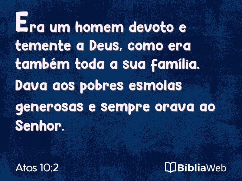 Atos 10:2 em imagem para compartilhar