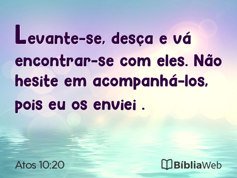 Atos 10:20 em imagem para compartilhar