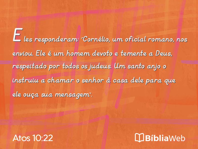 Atos 10:22 em imagem para compartilhar