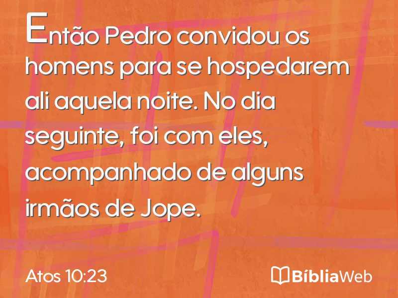 Atos 10:23 em imagem para compartilhar
