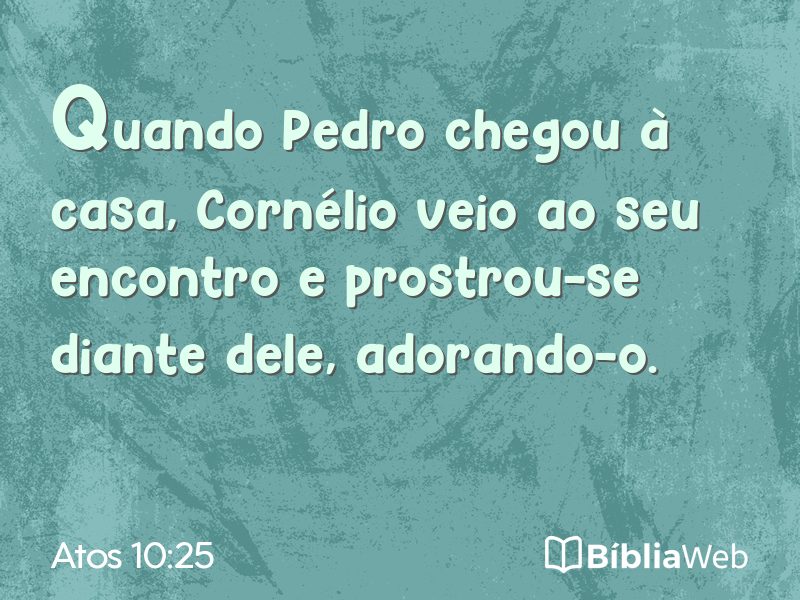Atos 10:25 em imagem para compartilhar