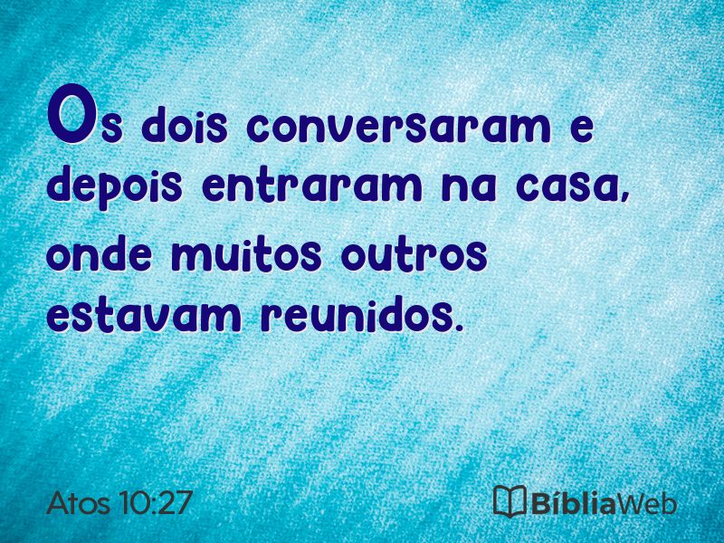 Atos 10:27 em imagem para compartilhar
