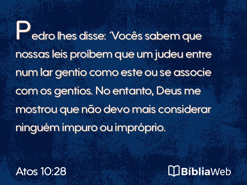 Atos 10:28 em imagem para compartilhar