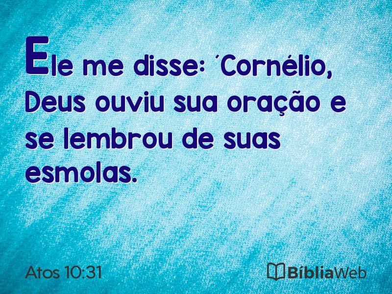 Atos 10:31 em imagem para compartilhar