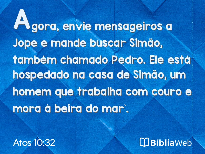 Atos 10:32 em imagem para compartilhar