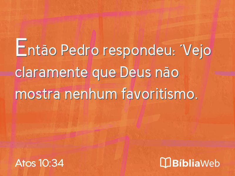 Atos 10:34 em imagem para compartilhar