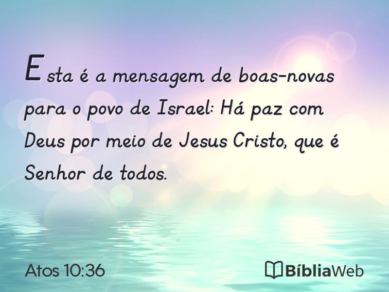 Atos 10:36 em imagem para compartilhar